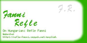 fanni refle business card